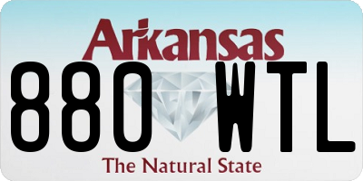 AR license plate 880WTL