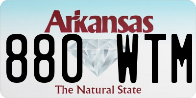 AR license plate 880WTM
