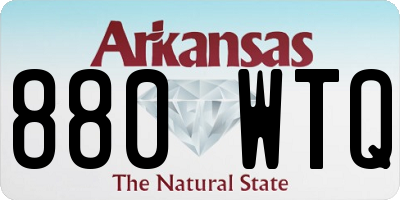 AR license plate 880WTQ