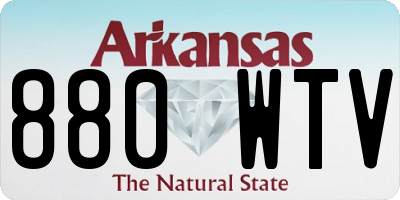 AR license plate 880WTV