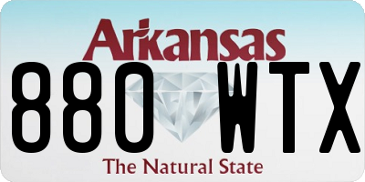 AR license plate 880WTX