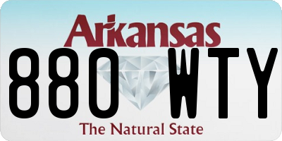 AR license plate 880WTY