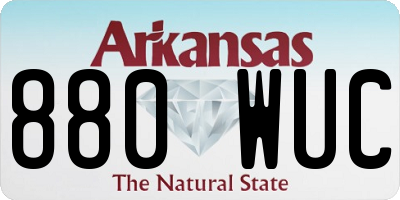 AR license plate 880WUC