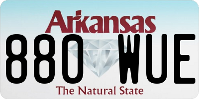 AR license plate 880WUE