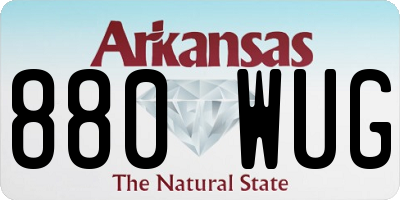 AR license plate 880WUG