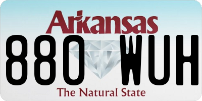AR license plate 880WUH
