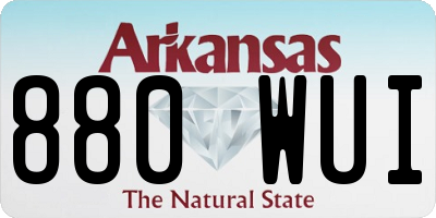 AR license plate 880WUI