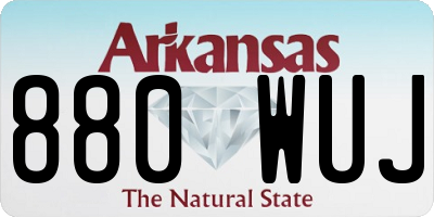 AR license plate 880WUJ