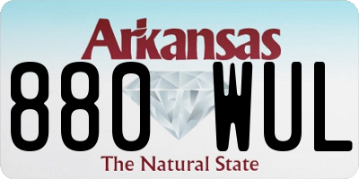 AR license plate 880WUL
