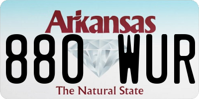 AR license plate 880WUR