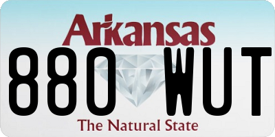 AR license plate 880WUT