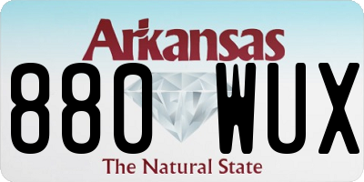 AR license plate 880WUX