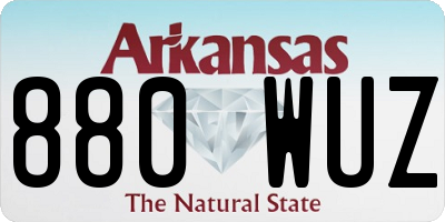 AR license plate 880WUZ