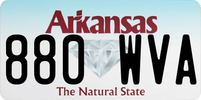AR license plate 880WVA