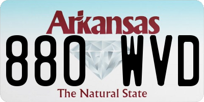 AR license plate 880WVD