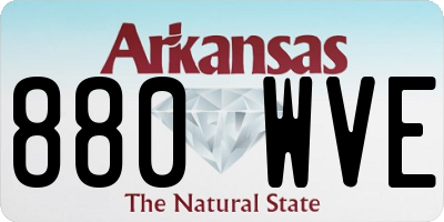 AR license plate 880WVE