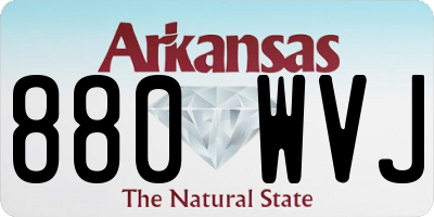 AR license plate 880WVJ