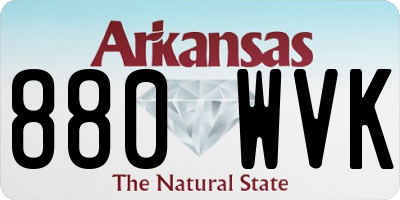 AR license plate 880WVK
