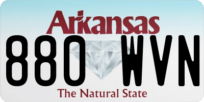 AR license plate 880WVN