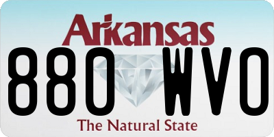 AR license plate 880WVO