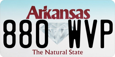 AR license plate 880WVP