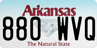 AR license plate 880WVQ