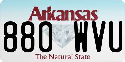 AR license plate 880WVU