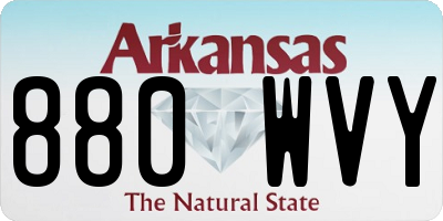 AR license plate 880WVY