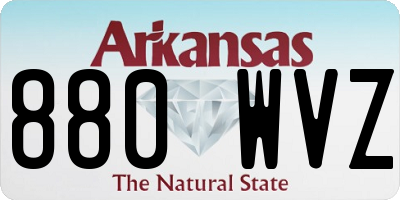 AR license plate 880WVZ