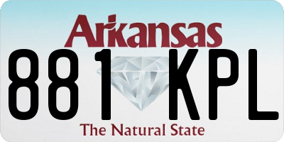 AR license plate 881KPL