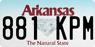 AR license plate 881KPM