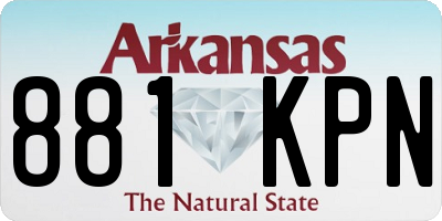 AR license plate 881KPN