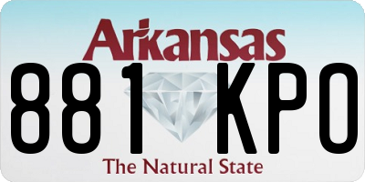 AR license plate 881KPO