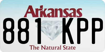 AR license plate 881KPP