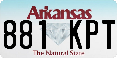 AR license plate 881KPT