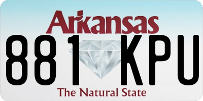 AR license plate 881KPU