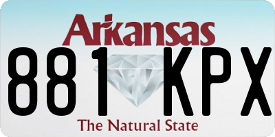 AR license plate 881KPX