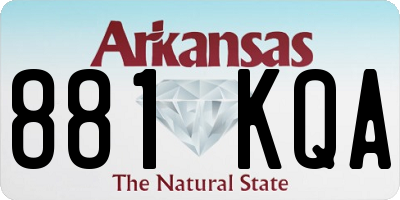 AR license plate 881KQA
