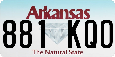 AR license plate 881KQO