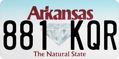 AR license plate 881KQR