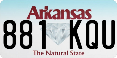 AR license plate 881KQU