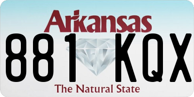 AR license plate 881KQX