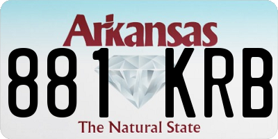 AR license plate 881KRB