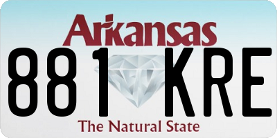 AR license plate 881KRE