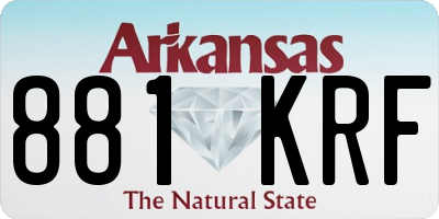 AR license plate 881KRF