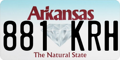 AR license plate 881KRH