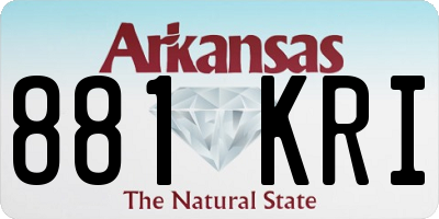 AR license plate 881KRI
