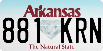 AR license plate 881KRN