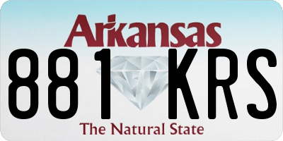 AR license plate 881KRS