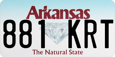 AR license plate 881KRT